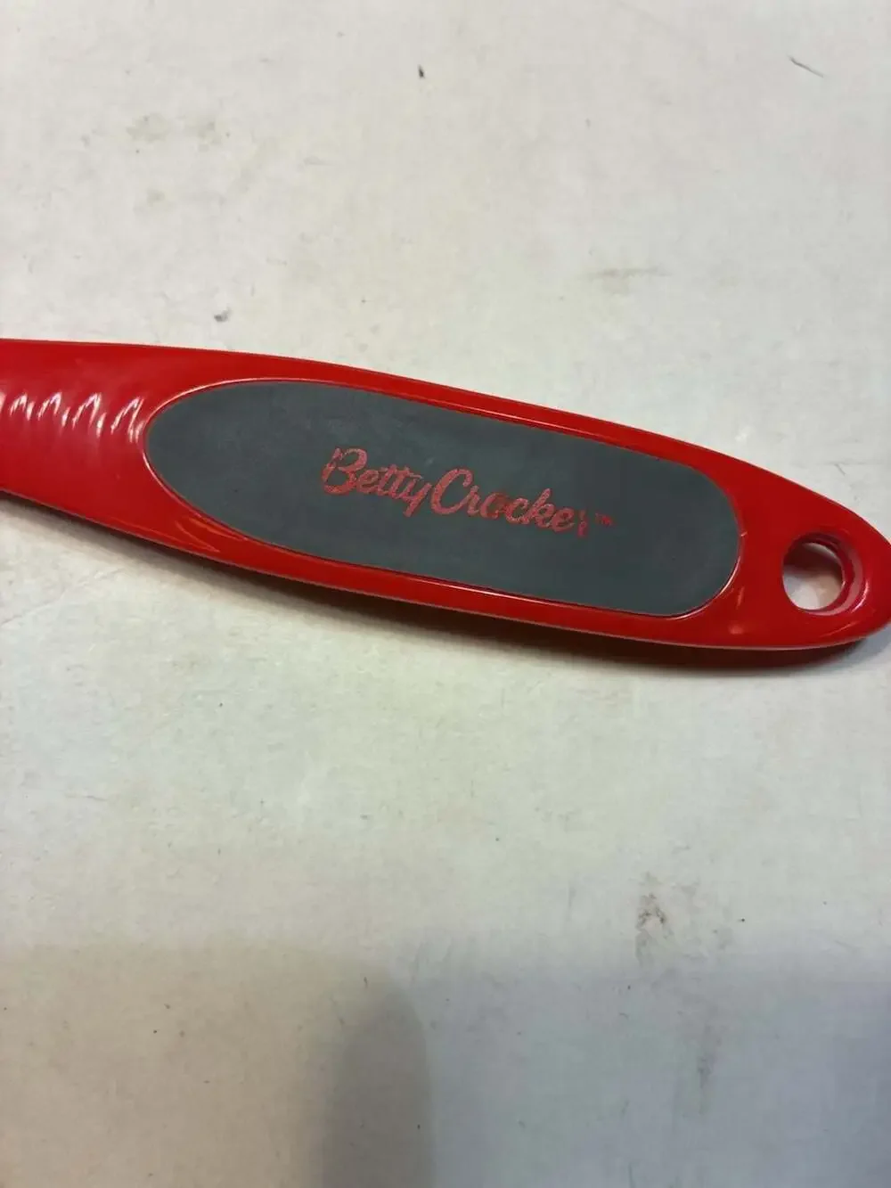 Betty Crocker Red Melamine Slotted Serving Spoon
